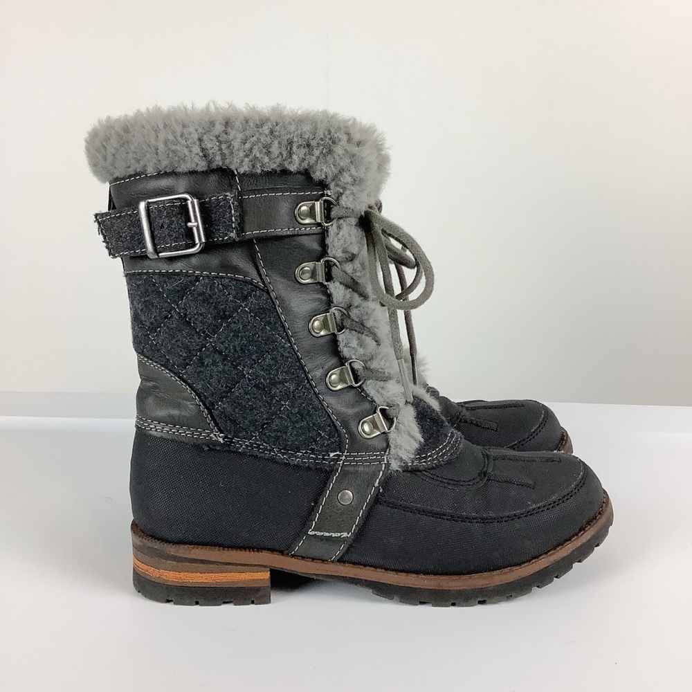 Rock & Candy Danlea Faux Fur Insulated Lace Up Winter Boots